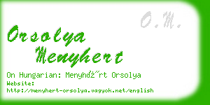 orsolya menyhert business card